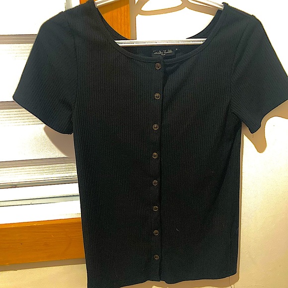 COPY - COPY - SANDRA VENDITTI MILAN - Short sleeve snap button henley tee - Wom… - Picture 4 of 6